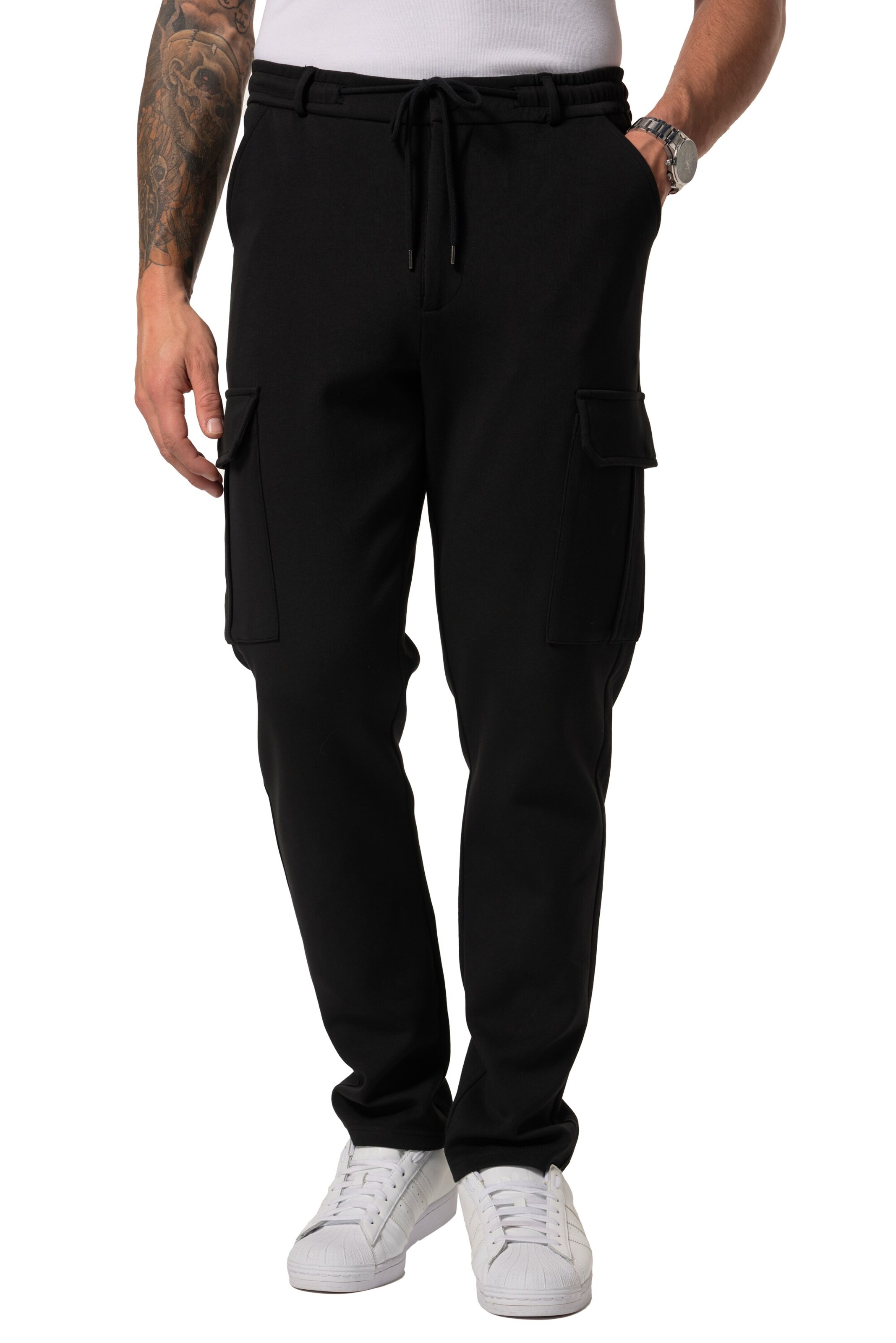 Regular Pantalon cargo JP1880 en noir : devant