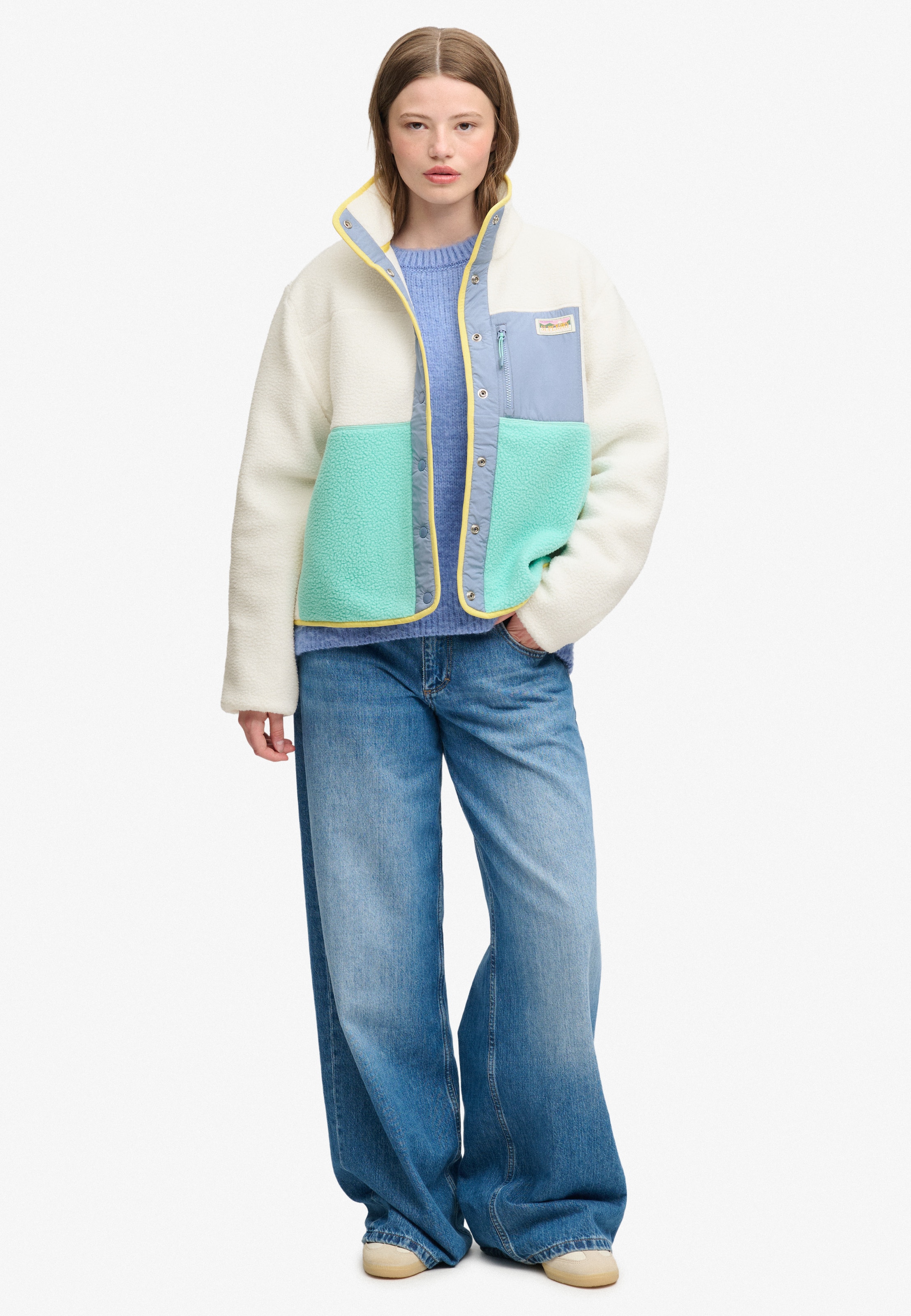 Superdry & Co Fleece jacket in White