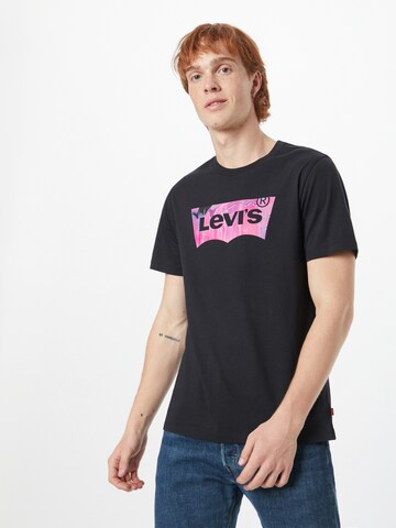 LEVI'S ® Regularen Majica 'Graphic Crewneck Tee' | črna barva: sprednja stran