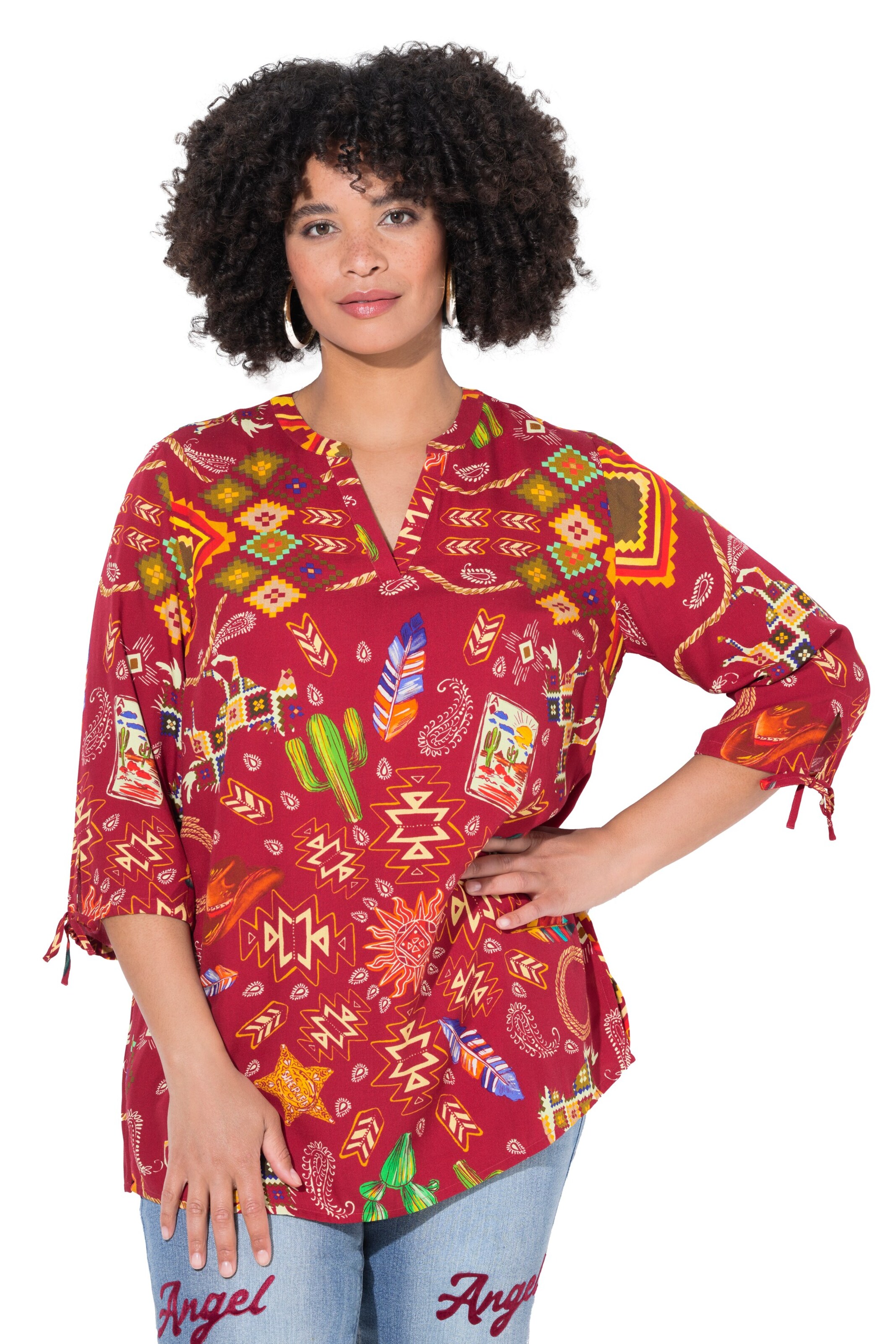 Angel of Style Tunic in Red: front
