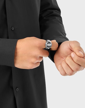 Philipp Plein Jewellery Ring 'Plein Elite' in Silver: front