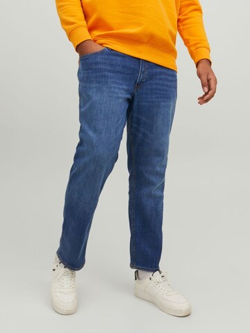 Jack & Jones Plus Slimfit Jeans i blå: forside