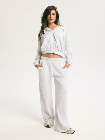 ESOTIQ Wide leg Pants 'Powerhouse' in Grey: front