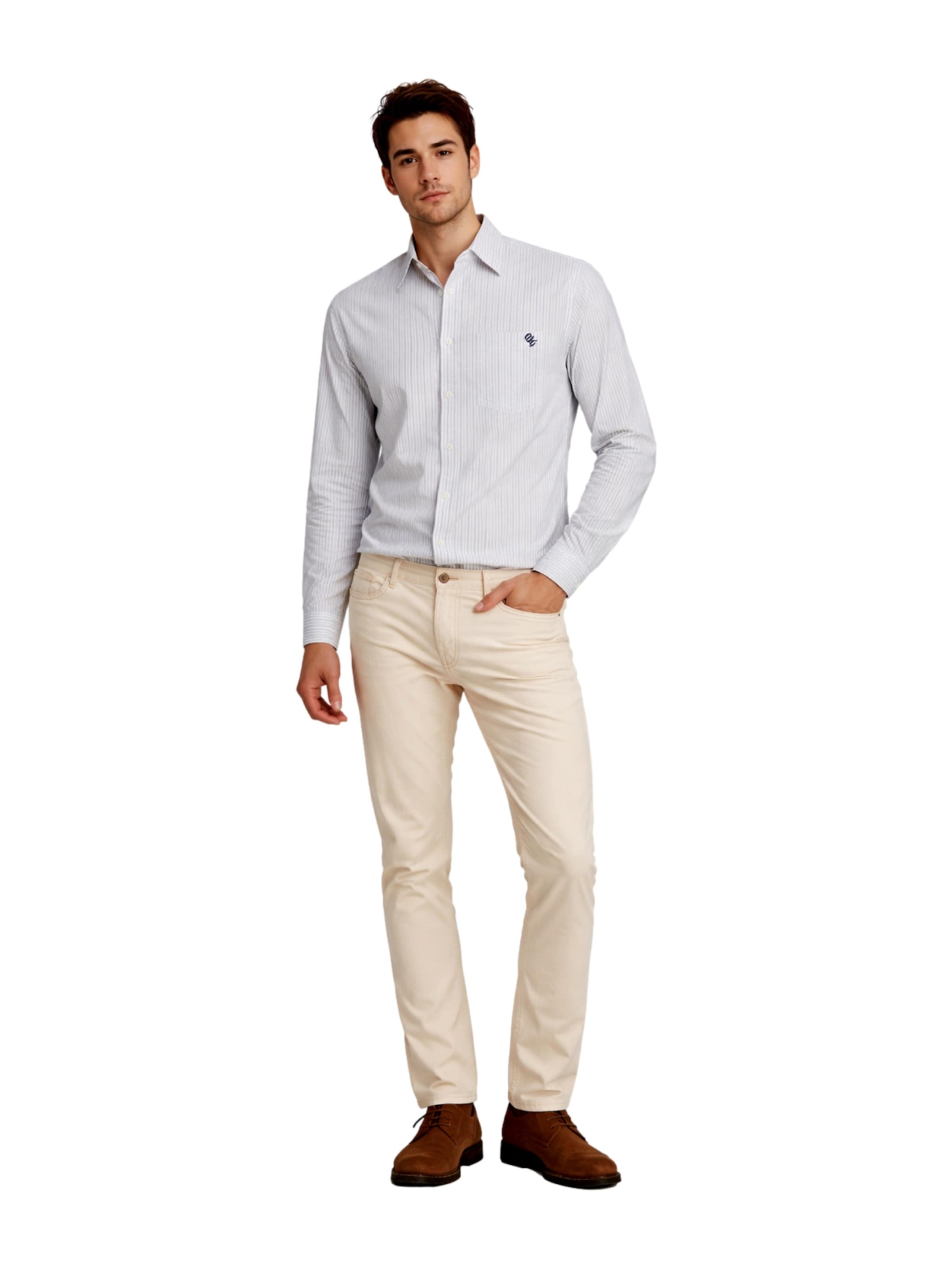 balta JACK & JONES Patogus modelis Marškiniai 'JORFREDERIKSBERG'
