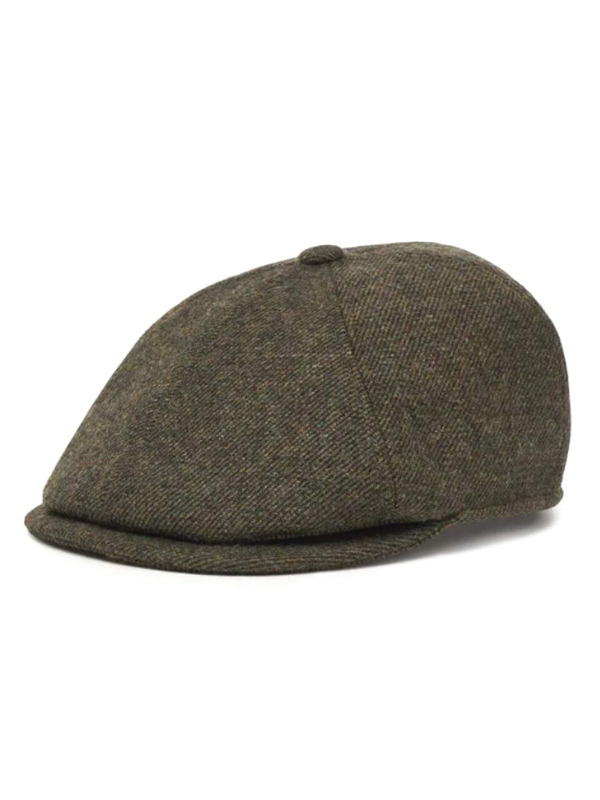 Casquette 'CLAYMORE BAKERBOY OLIVE TWILL' Barbour en vert : devant