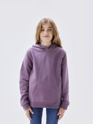 NAME IT - Sweatshirt 'Malou' em roxo: frente