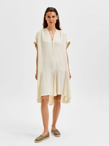 SELECTED FEMME Košilové šaty – bílá: přední strana