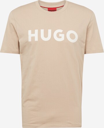 HUGO Shirt 'Dulivio' in Beige: voorkant