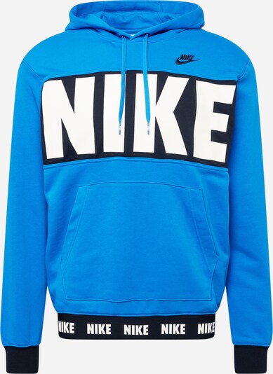 Nike Sportswear Sweat-shirt en bleu ciel / noir / blanc, Vue avec produit