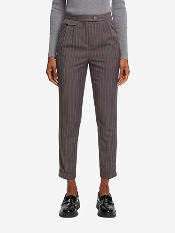Esprit Collection Pleat-Front Pants in Grey: front
