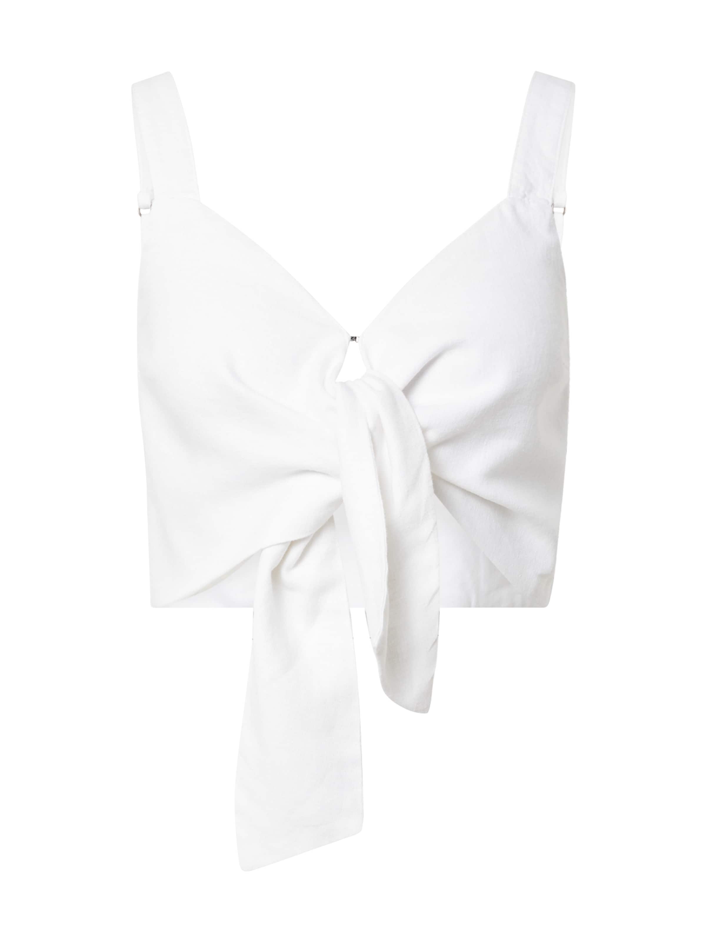 balta Abercrombie & Fitch Palaidinė be rankovių: priekis