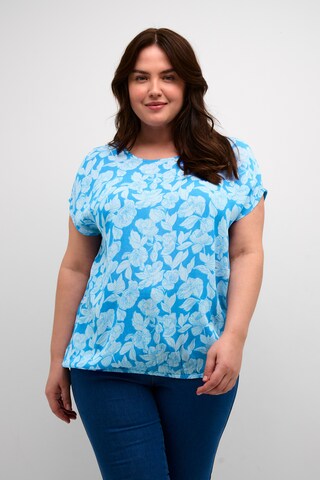 KAFFE CURVE - Blusa 'Lise' en azul: frente