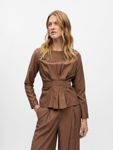 OBJECT Blouse 'YUI' in Bruin: voorkant