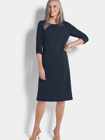 Goldner Etuikleid in Blau