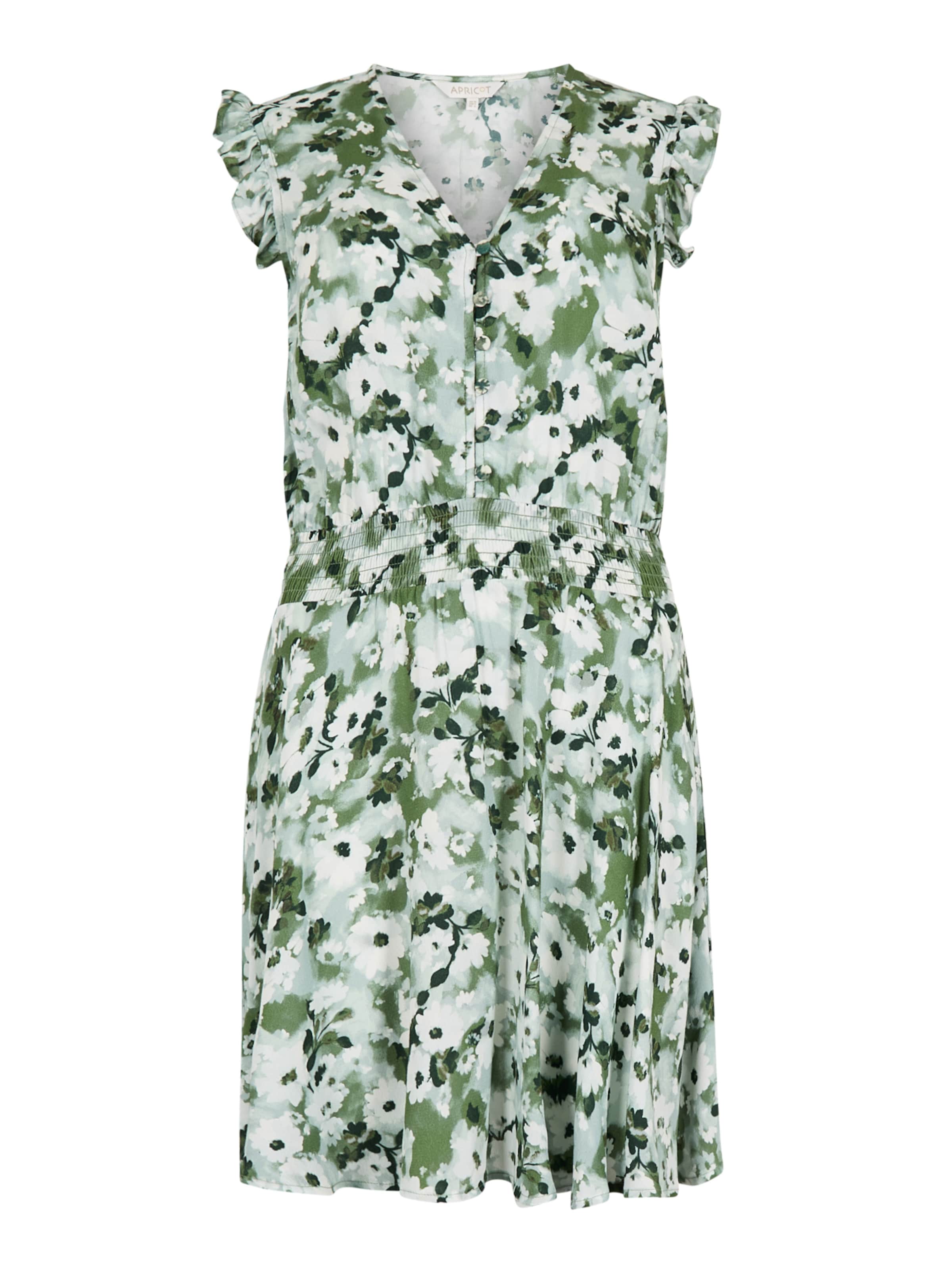Apricot Robe ' ' en 34 en vert, Vue avec produit