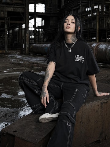 T-Shirt 'Borderline - heavy T-Shirt 240GSM' JustDepressed Clothing en noir