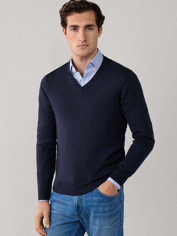 Pull-over Hackett London en bleu : devant