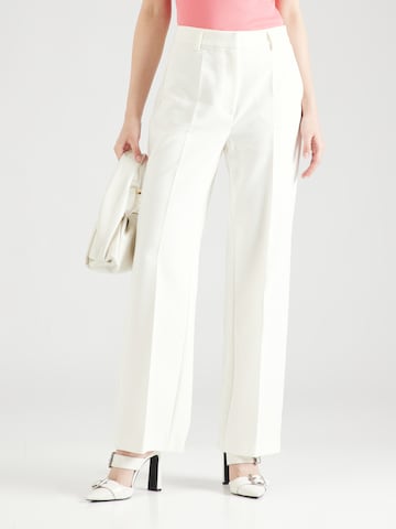 SELECTED FEMME Wide leg Pleated Pants 'SLFLINA-MYLA' in White: front
