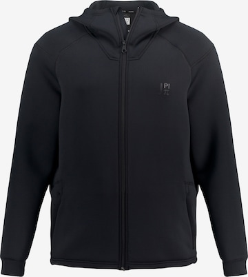 JAY-PI Zip-Up Hoodie in Black: front