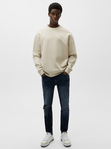 Pull&Bear Skinny Jeans in Blauw: voorkant