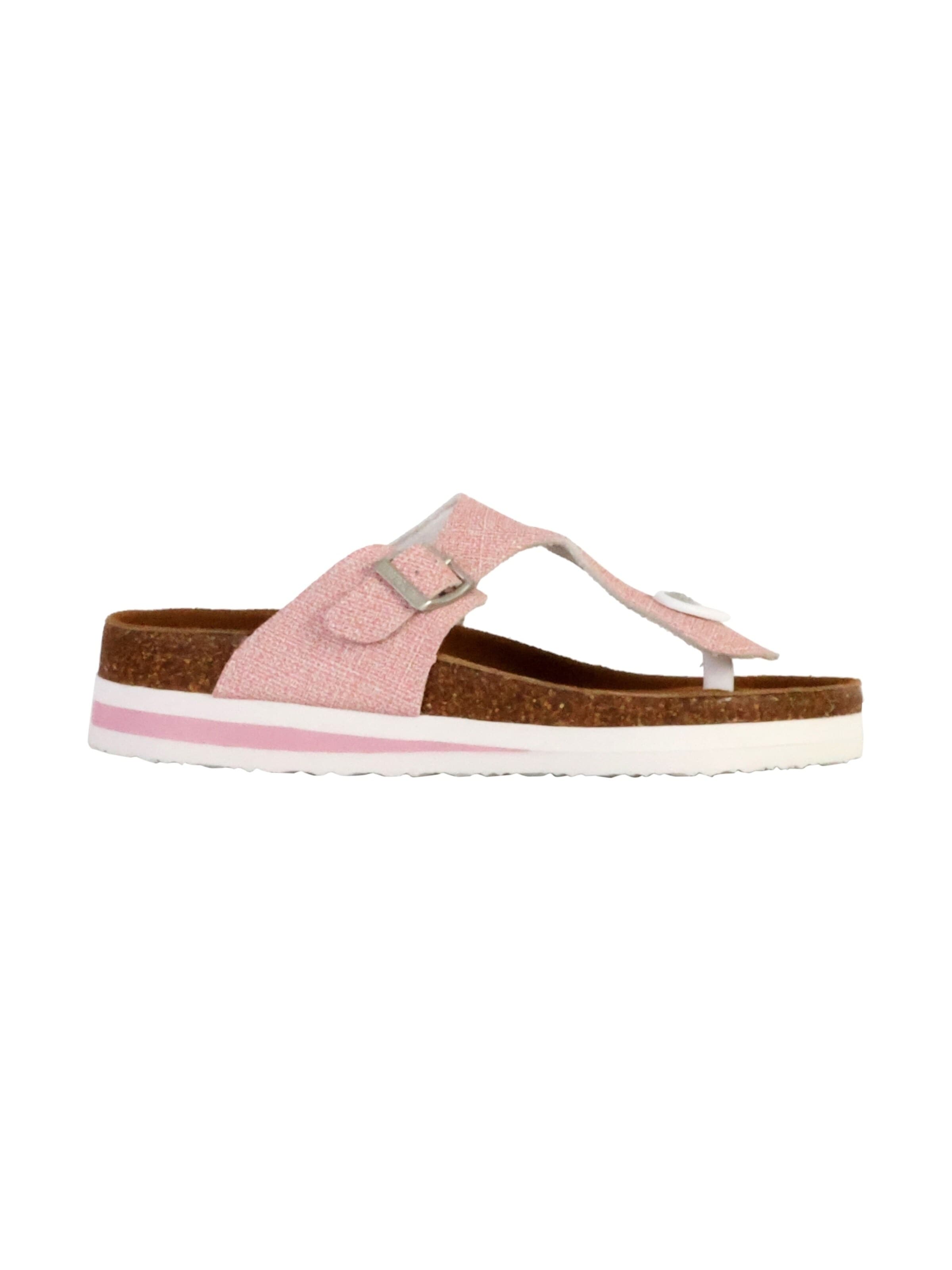 terre de marins Pantolette 'Rhodas Leder-Pantoletten'‌‌‌‌‌‌‌‌‌‌ in Pink: Vorderseite