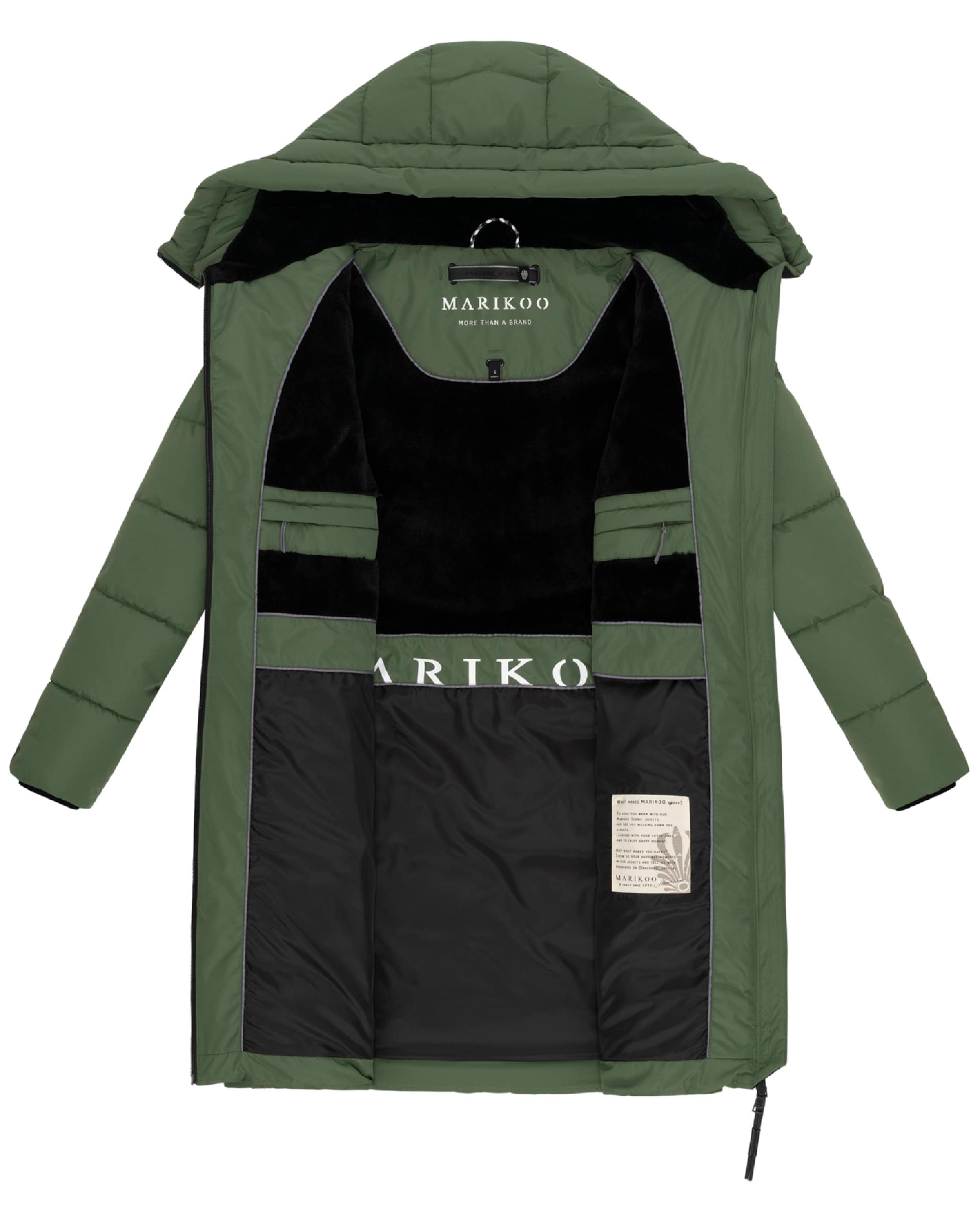 MARIKOO Vinterfrakke 'Natsukoo XVI' i grøn