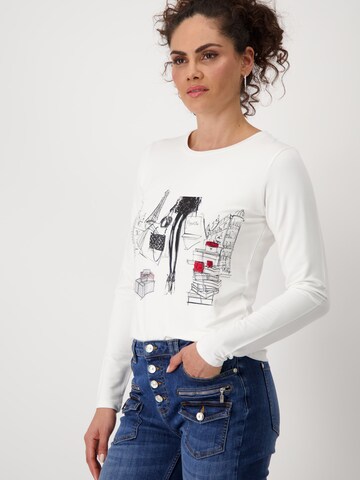 T-shirt monari en blanc : devant