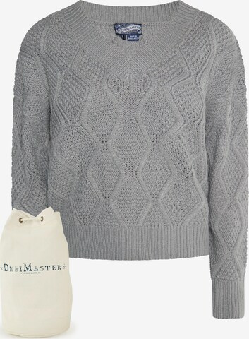 DreiMaster Vintage Set: Pullover und Tasche in Grau: predná strana