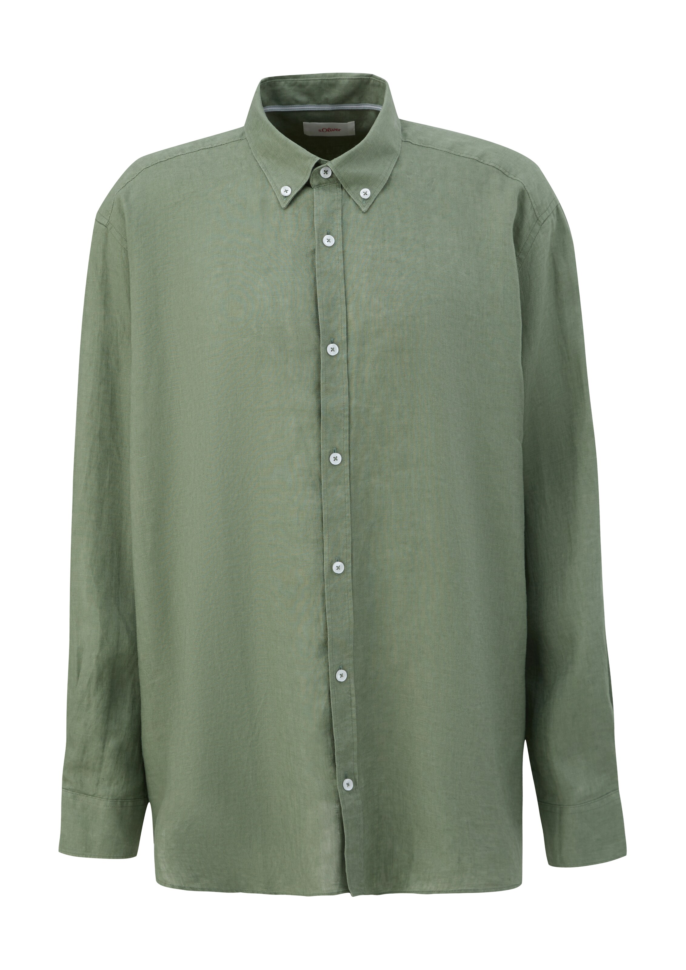s.Oliver Men Big Sizes Hemd in Grün: Vorderseite