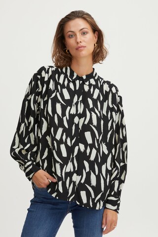Camicia da donna 'Geto' di Fransa in nero: frontale