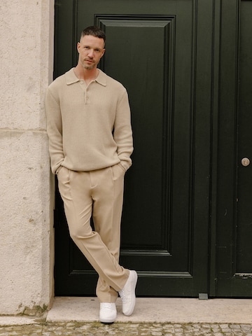 Regular Pantalon à plis 'Justus' DAN FOX APPAREL en blanc