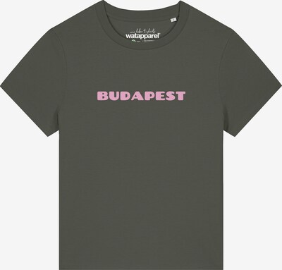 Watapparel T-Shirt 'Budapest Flora' in XXL in khaki / hellpink, Produktansicht
