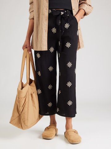 Hailys Wide Leg Laskoshousut 'Ci44ne' värissä musta: etupuoli