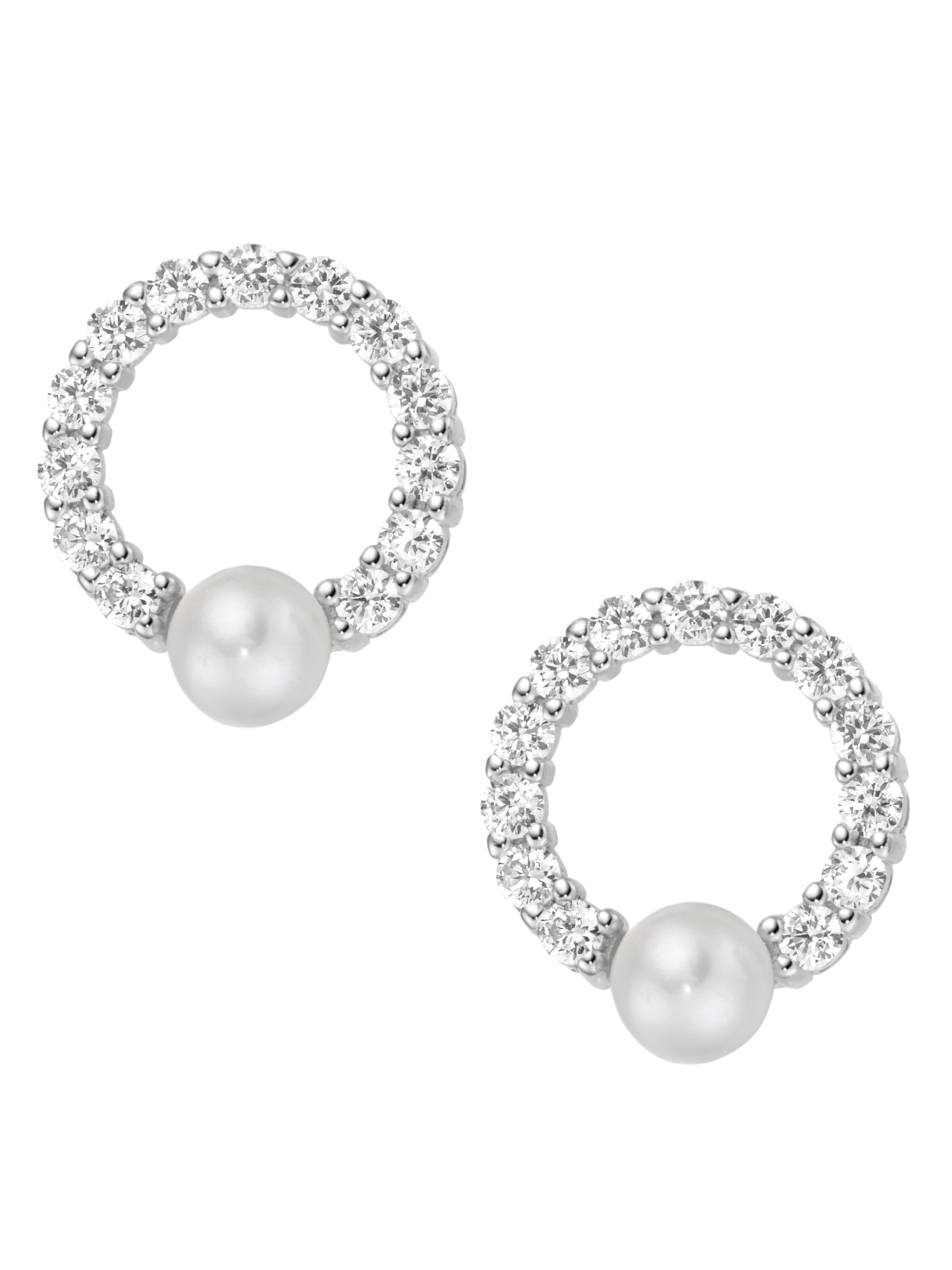 Orecchini in One Size Smart Jewel di colore argento / bianco perla, Visualizzazione prodotti