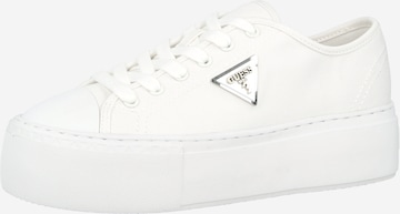 Sneaker bassa 'Joezi3' di GUESS in bianco: frontale