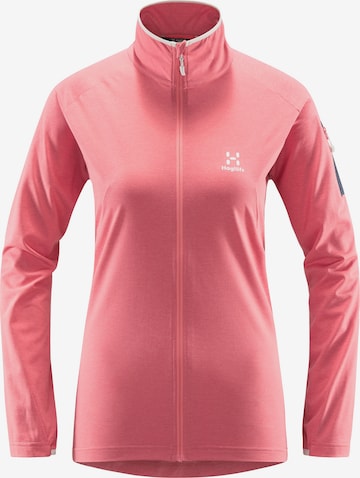 Haglöfs Athletic Fleece Jacket 'Mirre Mid' in Pink: front