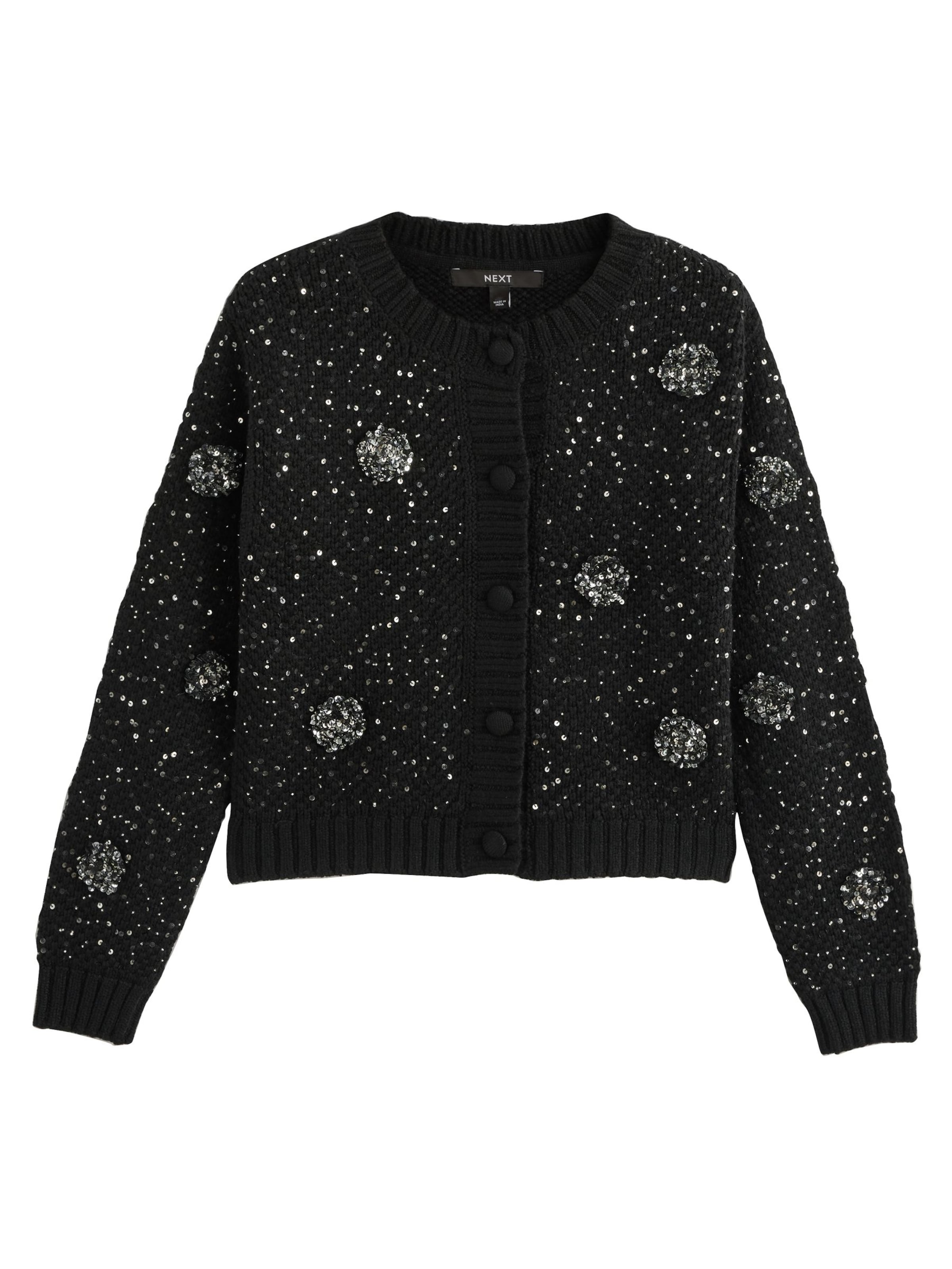 Next Knit cardigan in Black: front