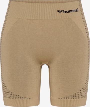 Hummel Workout Pants in Beige: front