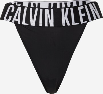 Tanga de la Calvin Klein Underwear pe negru: față