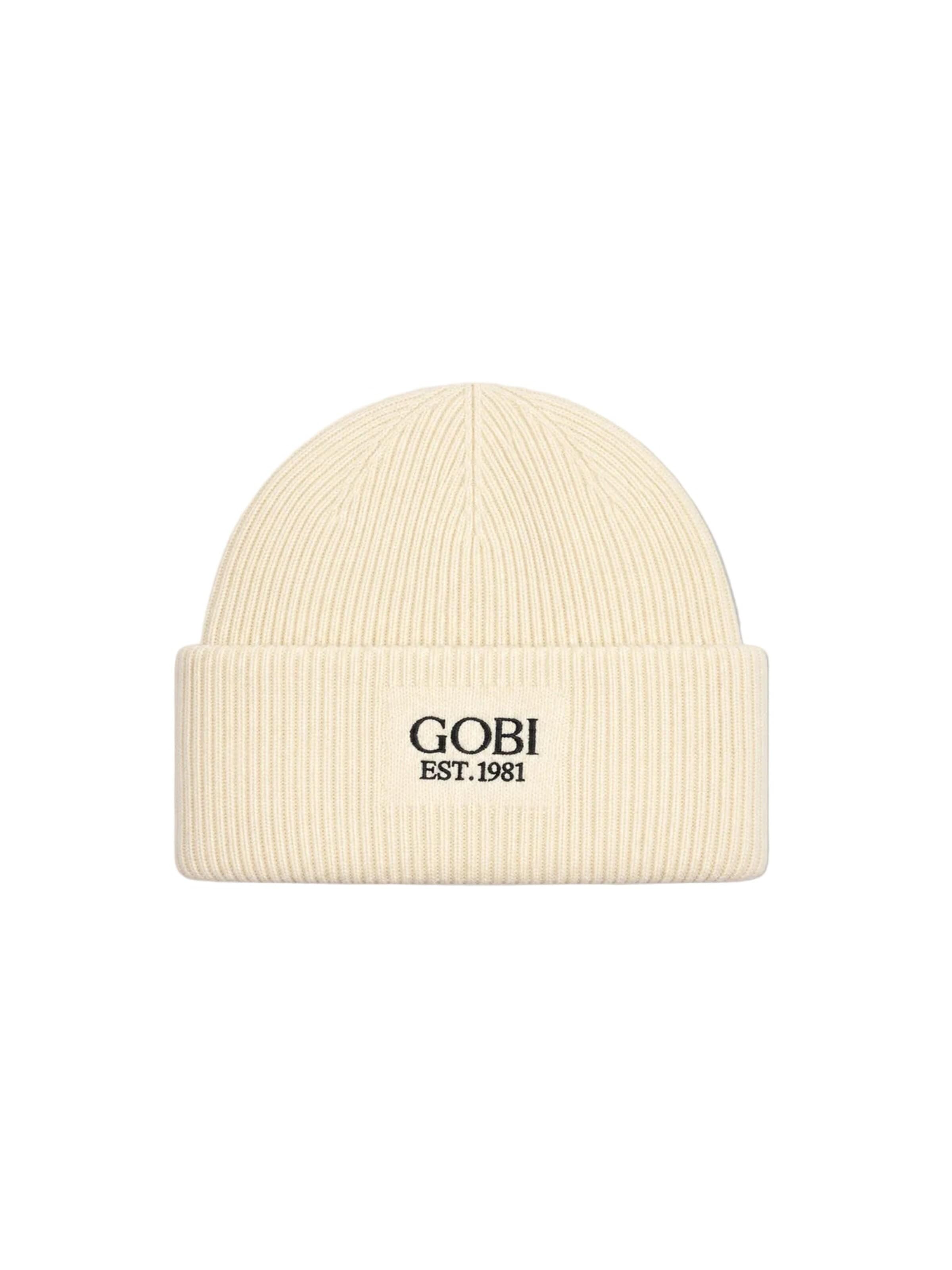Bonnet GOBI Cashmere en blanc : devant