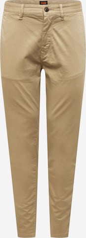 BOSS OrangeSlimfit Chino hlače 'Taber' - smeđa boja: prednji dio