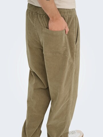 Loosefit Pantaloni 'ONSFADE' di Only & Sons in beige