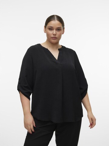 Vero Moda Curve Bluse in Schwarz: Vorderseite