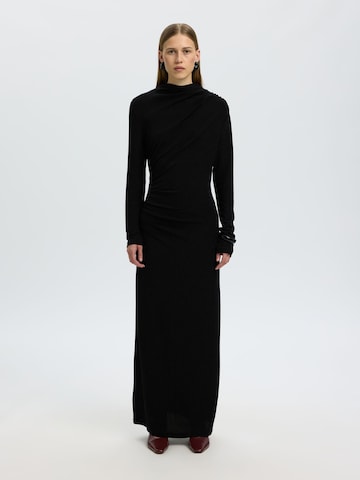Rochie de seară de la SELECTED pe negru: față