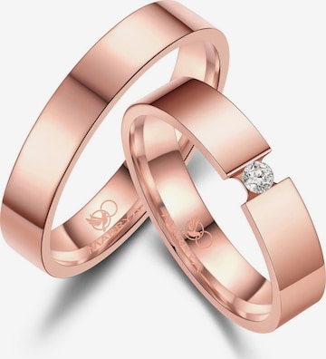 MARRYA Ring 'MARRYA ES-45 Eheringe aus Edelstahl' in Roze: voorkant