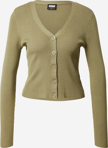 Cardigan Urban Classics en vert : devant