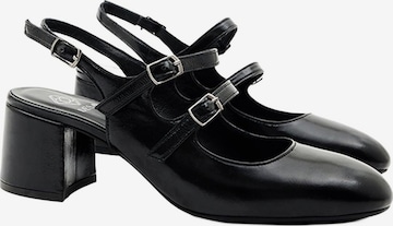 Desa Slingpumps 'Schuhe mit Blockabsatz' in Zwart: voorkant