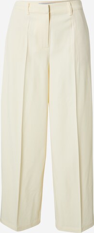 minus Boot cut Trousers with creases 'Milene' in Yellow: front