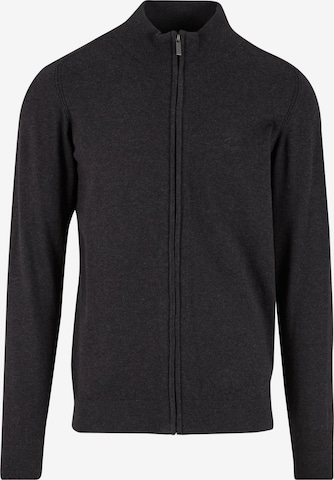 INDICODE JEANS Gebreid vest 'Tinos' in Grijs: voorkant