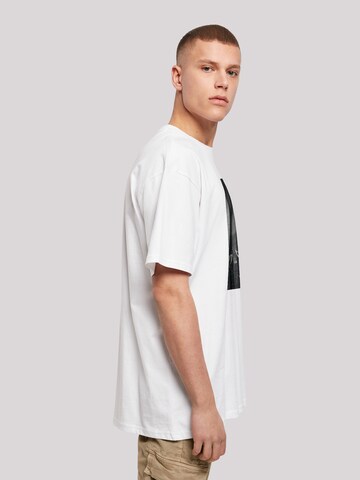 F4NT4STIC Shirt 'David Bowie Rock Music Band Heroes Album Cover' in Weiß